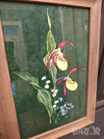 Картина върху стъкло дървена рамка, снимка 3 - Картини - 51109477