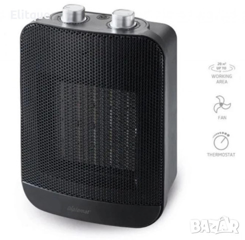 Керамична печка P8, 2000W, Черен – Ефективно и безопасно отопление за всеки дом, снимка 5 - Друга електроника - 52851592