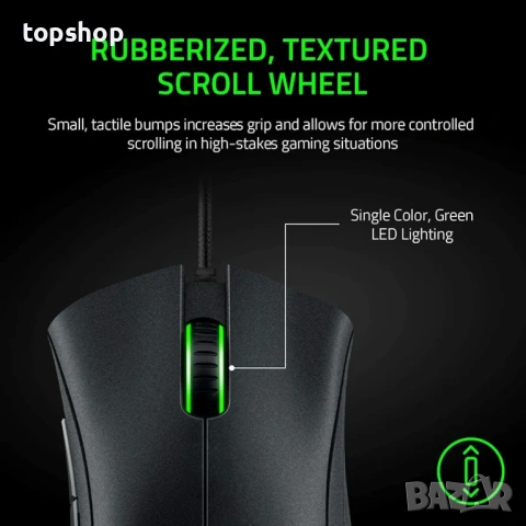 Razer DeathAdder Essential – Легендарната Геймърска Мишка (6400 DPI, Чисто Нова) ​, снимка 4 - Клавиатури и мишки - 53840007