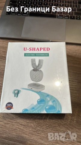 Нова Електрическа U образна четка за зъби с докинг зарядна станция, снимка 2 - Други - 54207305