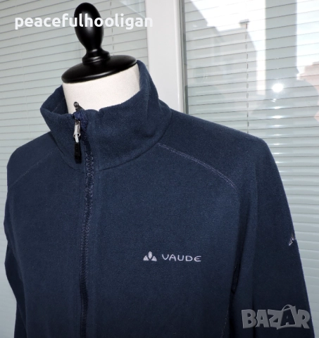 Vaude Outdoor Polar Fleece -мъжко тъмно сиво  поларено горнище с цип размер XL , снимка 3 - Якета - 52430204