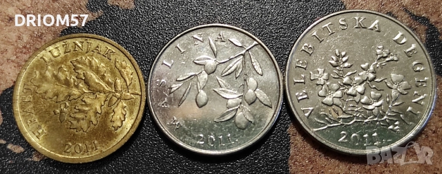Монети Хърватия(АUNC) - 3 бр. [2011], снимка 2 - Нумизматика и бонистика - 49874614