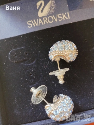 оригинални обеци Swarovski , снимка 3 - Обеци - 53579247