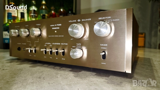 ONKYO A-7055 – Лимитирана Серия №107/200, Old Gold –Class A, снимка 5 - Ресийвъри, усилватели, смесителни пултове - 52587623