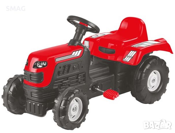 Крачен трактор червен 81.5x45x52cm