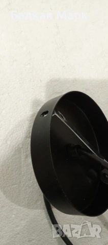 Черен метален пендел GU10 – 24 см | НОВ (с козметични забележки), снимка 7 - Други - 53094360