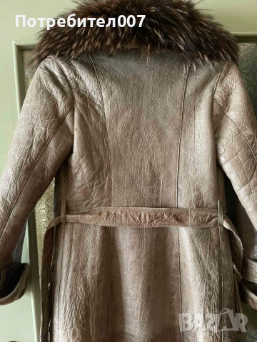 Палто- естествена кожа и гарнитура от лисица , снимка 8 - Палта, манта - 53912677