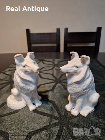 Чифт страхотни антикварни руски порцеланови фигури статуетки , снимка 2 - Статуетки - 50929964