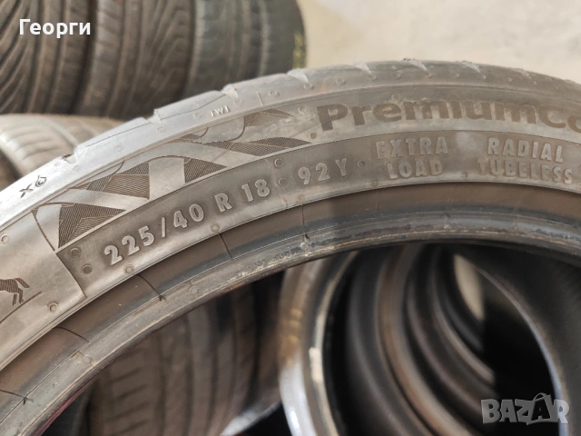 2бр. летни гуми 225/40/18 Continental, снимка 4 - Гуми и джанти - 53924993