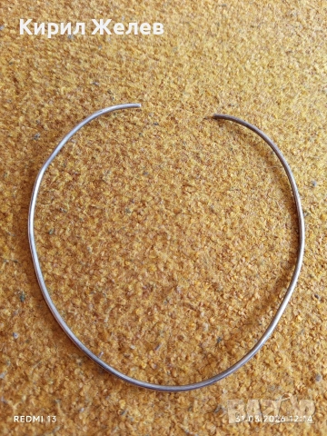 Сребърно колие тип чокър подходящ аксесоар за ежедневието 35108, снимка 5 - Колиета, медальони, синджири - 54038065