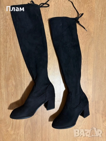 Черни чизми , снимка 2 - Дамски ботуши - 53432820
