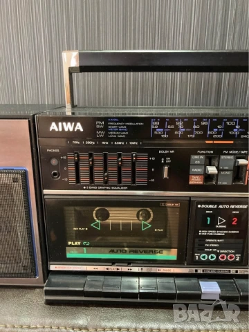 AIWA CA-W80 VINTAGE RETRO BOOMBOX Ghetto Blaster радио касетофон, снимка 5 - Радиокасетофони, транзистори - 54016397