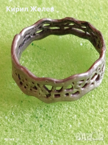Сребърен пръстен с ажурна плетка красив стилен дизайн 26095, снимка 5 - Пръстени - 52605791