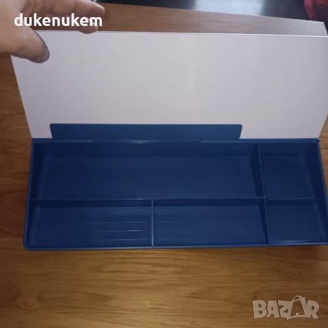 Стъклена дъска за бюро с органайзер, отделения и стойка за телефон/таблет, снимка 10 - Бюра - 52652095