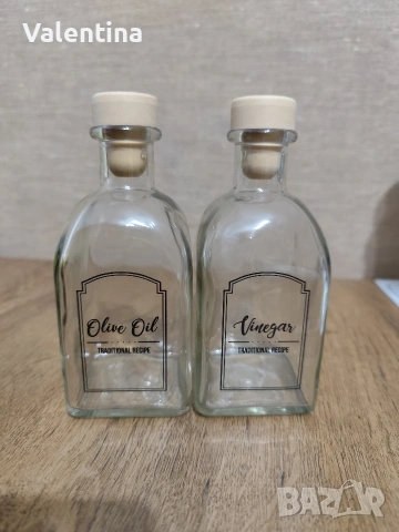 Стъклени бутилки за зехтин, оцет