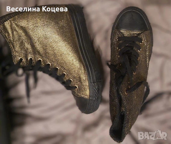 маркови, дамски златни кецове със скрита, снимка 4 - Маратонки - 52268898