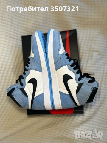 Nike Jordan 1 High University Blue , снимка 3 - Кецове - 44979721