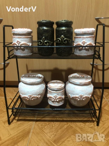 Комплект Бутилка с две чаши Подарък за Повод рожден ден Декорирани бурканчета подправки, снимка 15 - Декорация за дома - 49539612