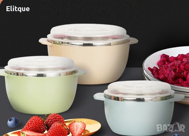 Кутии за съхраняване на храна в комплект от три броя. 2400мл. 1600мл и 800мл, снимка 4 - Други - 52894812