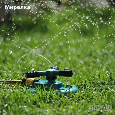 Автоматична градинска пръскачка с 3 регулируеми рамена и 12 дюзи, 360°, снимка 2 - Напояване - 54098022