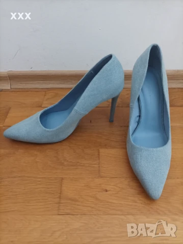 Bershka деним обувки, снимка 5 - Дамски обувки на ток - 51300359