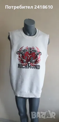 John Richmond RICH Sport Мens Size 3XL / XL НОВО! ОРИГИНАЛ! Мъжки Суичър без ръкави!, снимка 7 - Спортни дрехи, екипи - 47709778