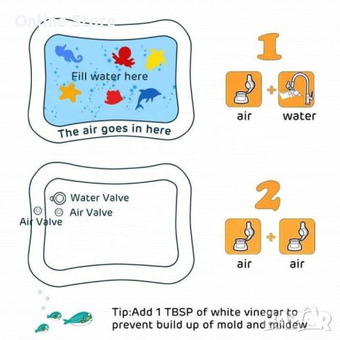 Нетоксичен надуваем бебешки матрак с вода, снимка 4 - Надуваеми играчки - 45973928