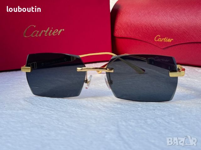 Cartier мъжки слънчеви очила с дървени дръжки , снимка 12 - Слънчеви и диоптрични очила - 46517569