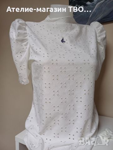 Блуза къс ръкав-М,L, снимка 4 - Корсети, бюстиета, топове - 46410789