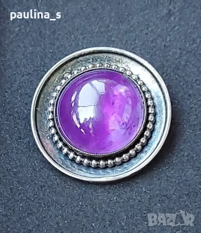 Винтидж / Антика / Две Масивни сребърни брошки / проба 925, снимка 8 - Други - 32540647