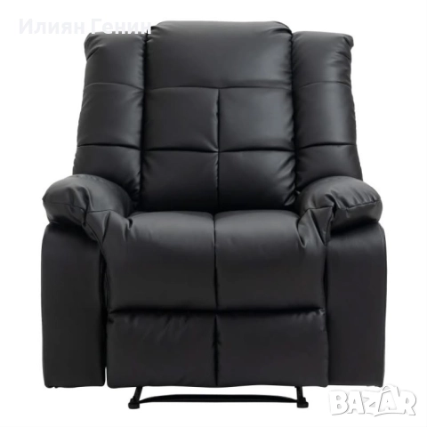 Масажен стол HOMCOM, с регулируема облегалка, 8 вибрационни точки, функция за накланяне, изкуствена , снимка 5 - Столове - 52522554