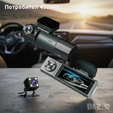 Видеорегистратор Vehicle BlackBox DVR FULL HD 1080 + задна камера, снимка 2 - Аксесоари и консумативи - 53446776