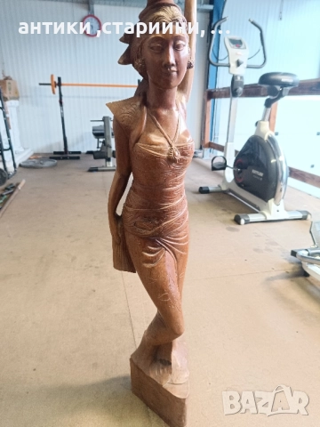 голяма дървена статуетка от масивно дърво!, снимка 14 - Статуетки - 52167017