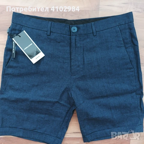 Лен и памук Jack&Jones къси панталонки , снимка 5 - Къси панталони - 50713104