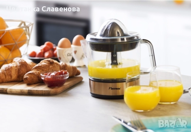 Сокоизстисквачка за цитруси Bestron ACJ35C0 0.7 л., снимка 4 - Сокоизстисквачки и цитрус преси - 52443420