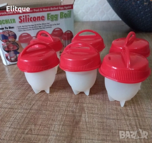 Силиконови формички за варене на яйца без черупка – комплект 6 броя