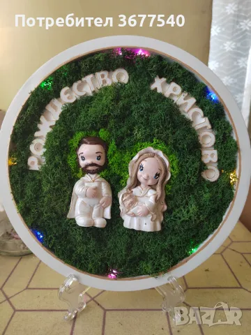 Коледно пано/лампа, снимка 6 - Декорация за дома - 47643478