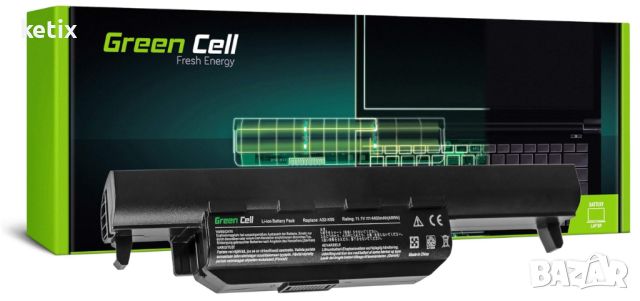 Green Cell A32-K55 A33-K55 A41-K55 A42-K55 батерия за лаптоп Asus 4400 mAh 10.8 V черна, снимка 1 - Други - 46621980