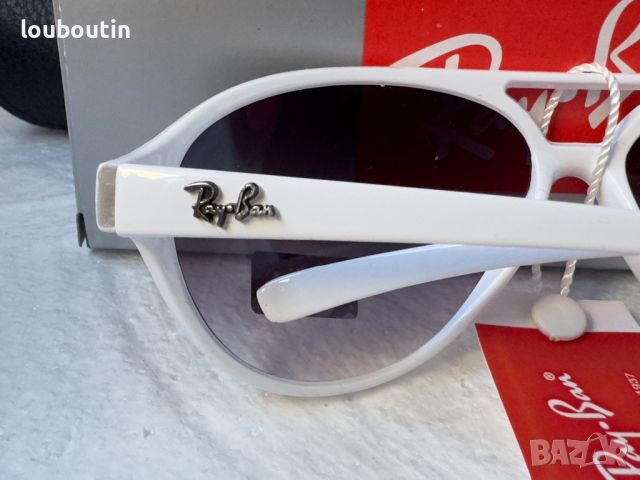 Ray-Ban дамски мъжки унисекс слънчеви очила Рей-Бан авиатор бели , снимка 8 - Слънчеви и диоптрични очила - 45584585