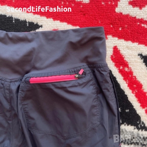 Дамски спортен панталон Nike Dri Fit Crop, размер S, сив, розов, снимка 6 - Къси панталони и бермуди - 52497517