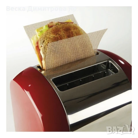 Мрежа за тостер, за сандвич 2бр. NoStik, 14x34см., до 260°, кафяв, в плик, снимка 5 - Други стоки за дома - 50464221
