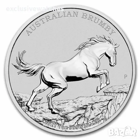 1 тройунция Сребърна Монета Australian Brumby 2021 г., снимка 1
