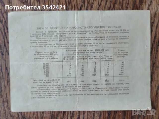 Медал Втора световна, нов и облигация 1952г., снимка 6 - Нумизматика и бонистика - 49260601