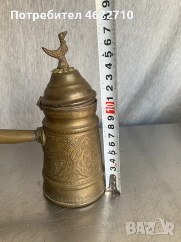 стара кана джезве  за кафе от мед и месинг, снимка 7 - Антикварни и старинни предмети - 54246525