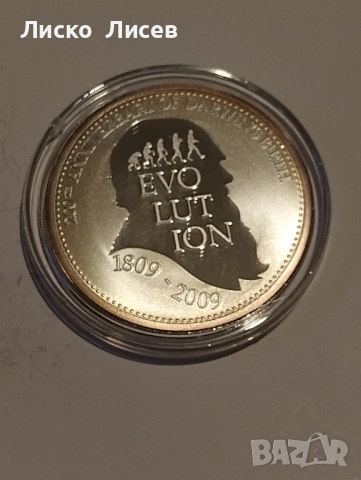 Юбилеен сет Тувалу 2х 1 долар 2009г. Чарлз Дарвин, снимка 11 - Нумизматика и бонистика - 53347905