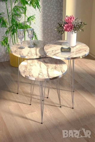 Масички за кафе - комплект 3 бр. , снимка 5 - Маси - 54170445