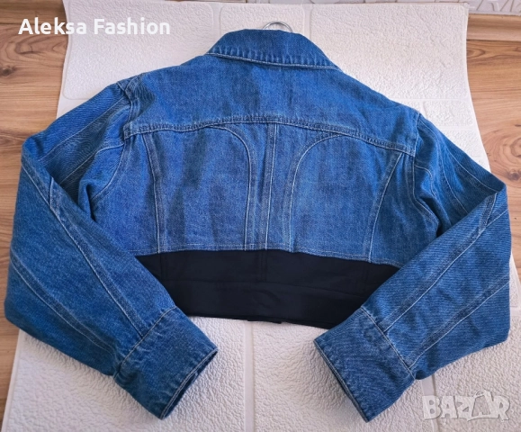 Дамско дънково яке по модел на Mugler , снимка 6 - Якета - 49677988