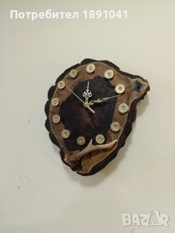 Подарък за ловец. Часовник от дърво. Стенен часовник., снимка 3 - Стенни часовници - 52805508