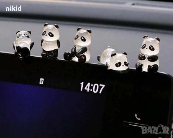 5 бр малки панди пандички Панда пластмасови фигурки фигурка украса декорация 