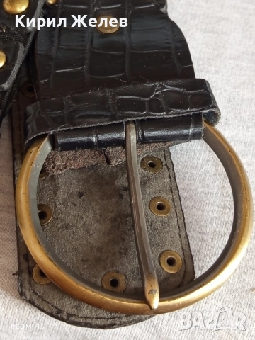 Фешън модел дамски кожен колан с капси перфектен 26613, снимка 2 - Колани - 51868330